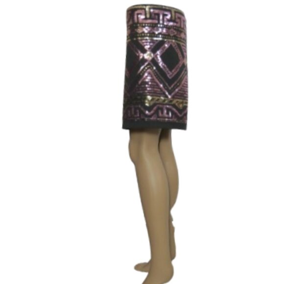 Bellisimas Aztec Sequins Mini Skirt - Picture 2 of 6